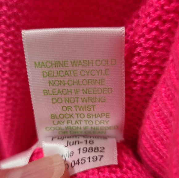 Lilly Pulitzer Amalie Open Front Knit Cardigan in Dragon Fruit Pink Sz Sm - Picture 10 of 13